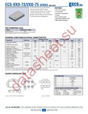 ECS-VXO-73-19.440-TR datasheet  